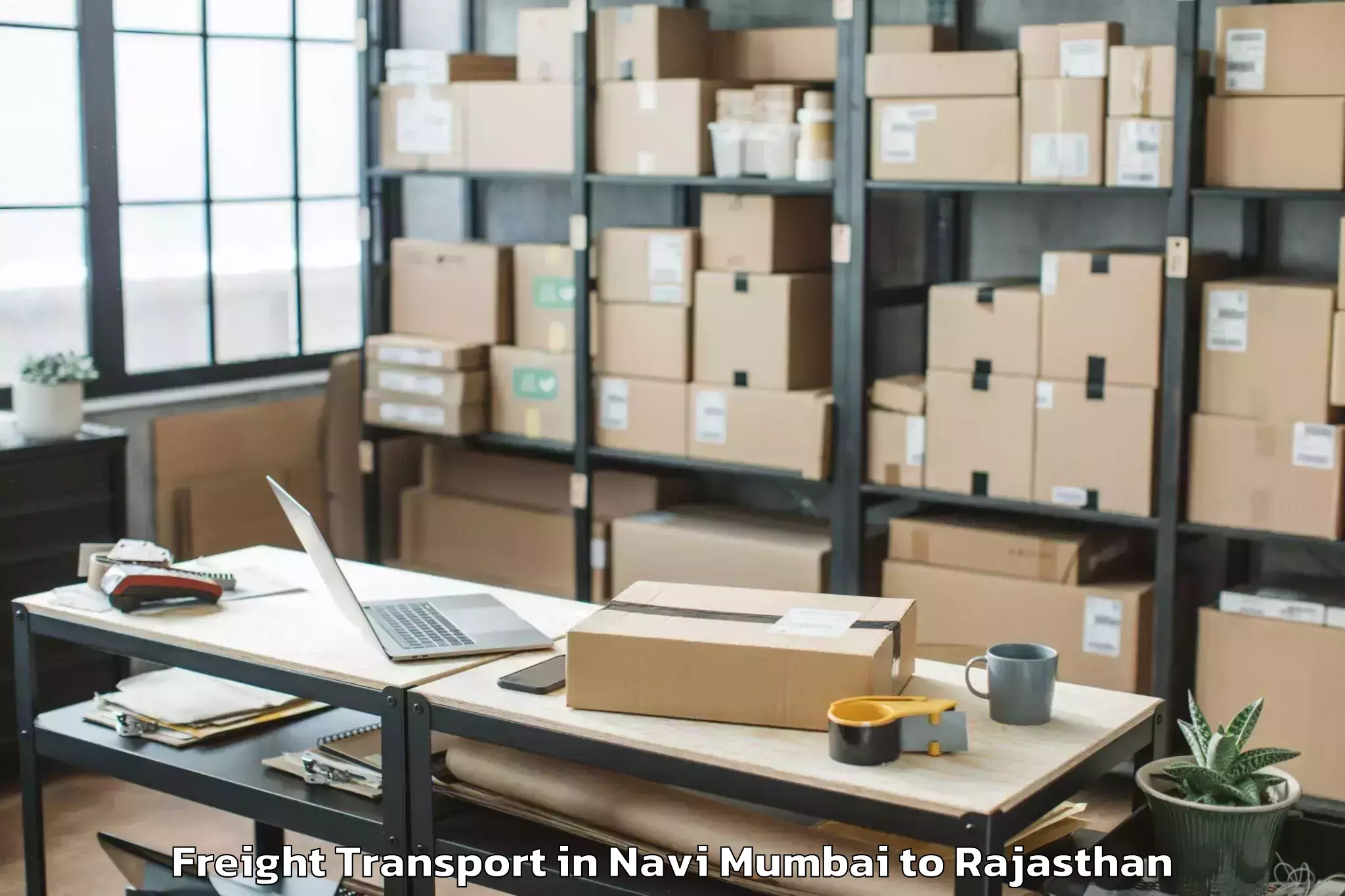 Affordable Navi Mumbai to Ajmer Freight Transport